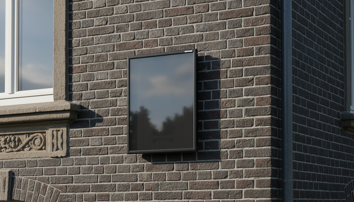 Solar Vent Rendering Grauer Klinker Wohnhaus