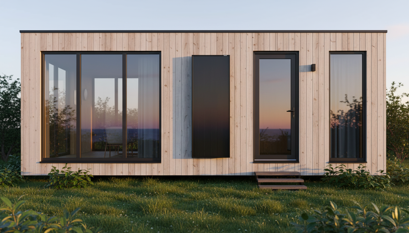 Solar Venti Rendering Tiny House Helles Holz Hochkant